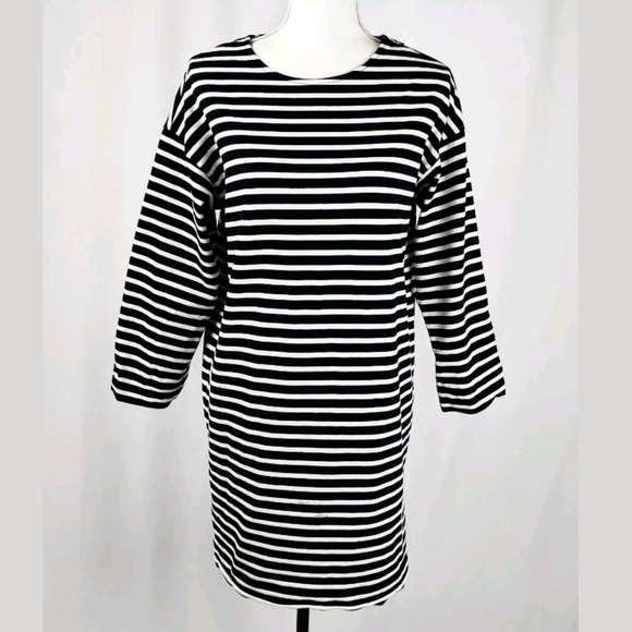 EVERLANE Breton Cotton Zipper Shoulder Mini Dress - Picture 6 of 8